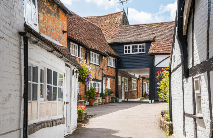 A row of houses in Old Amersham