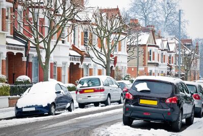 Properties covered in snow