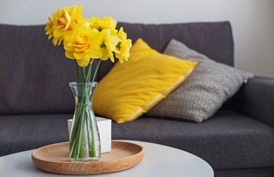 A vase of daffodils