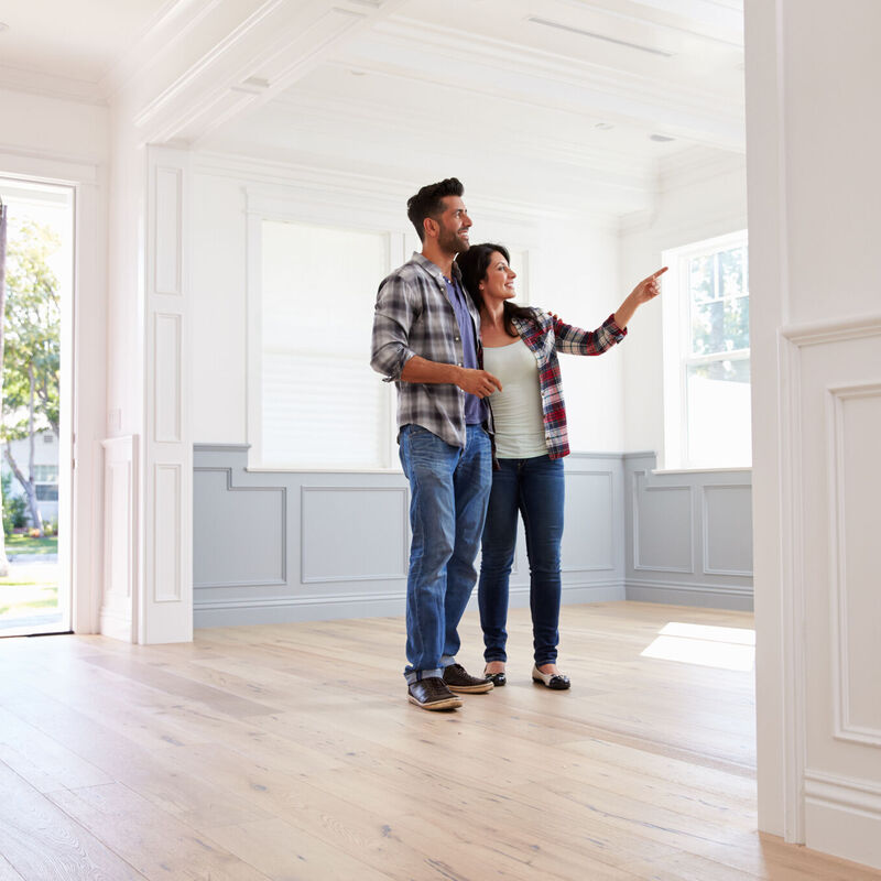 Estate agent offer home ownership to young couple
