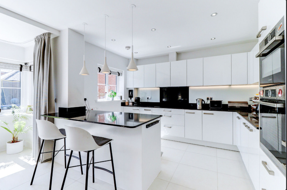 Professional property image of a white kitchen