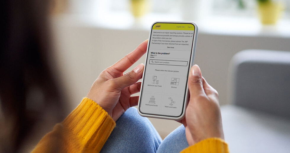 tenant reporting a repair online